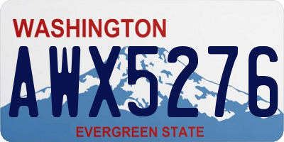 WA license plate AWX5276