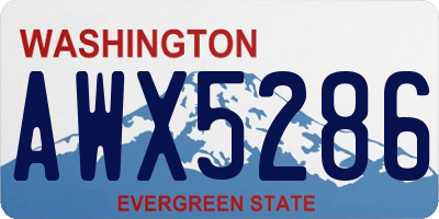 WA license plate AWX5286