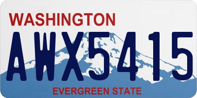 WA license plate AWX5415