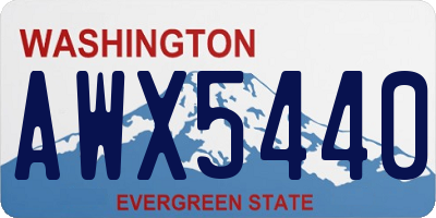 WA license plate AWX5440