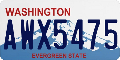 WA license plate AWX5475
