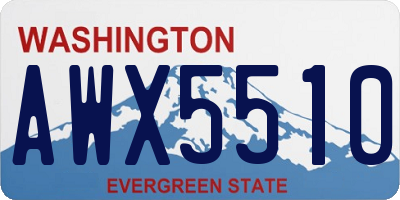 WA license plate AWX5510
