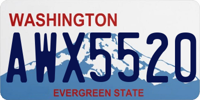 WA license plate AWX5520