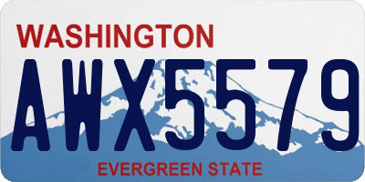 WA license plate AWX5579