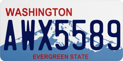 WA license plate AWX5589