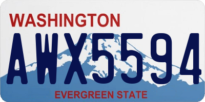 WA license plate AWX5594