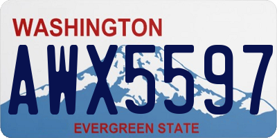 WA license plate AWX5597