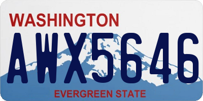 WA license plate AWX5646