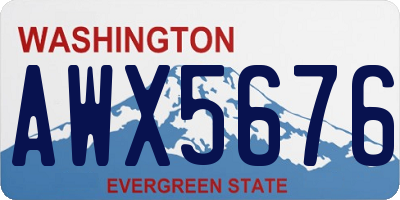 WA license plate AWX5676