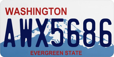 WA license plate AWX5686