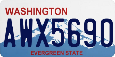 WA license plate AWX5690