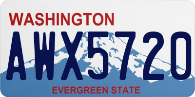 WA license plate AWX5720