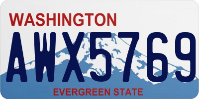 WA license plate AWX5769