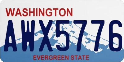 WA license plate AWX5776
