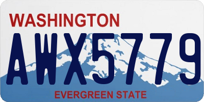 WA license plate AWX5779