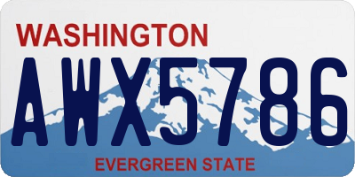 WA license plate AWX5786
