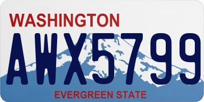 WA license plate AWX5799