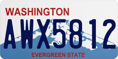 WA license plate AWX5812