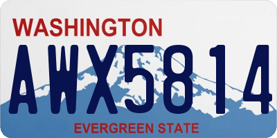 WA license plate AWX5814