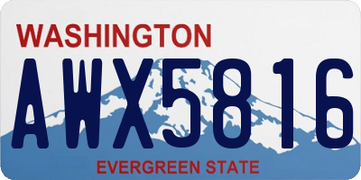 WA license plate AWX5816