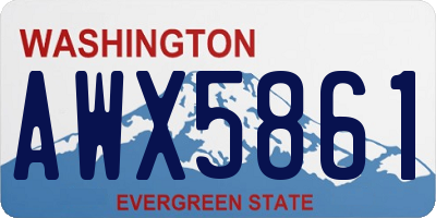 WA license plate AWX5861
