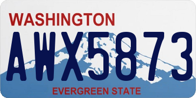 WA license plate AWX5873