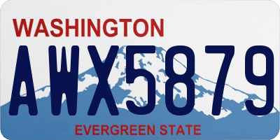 WA license plate AWX5879
