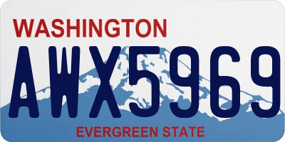 WA license plate AWX5969