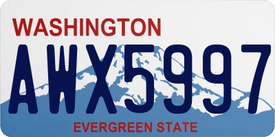 WA license plate AWX5997