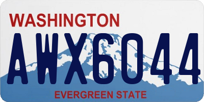 WA license plate AWX6044