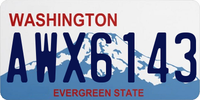 WA license plate AWX6143