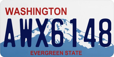 WA license plate AWX6148