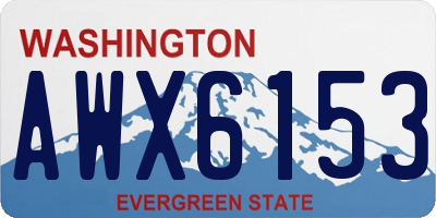 WA license plate AWX6153