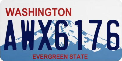 WA license plate AWX6176