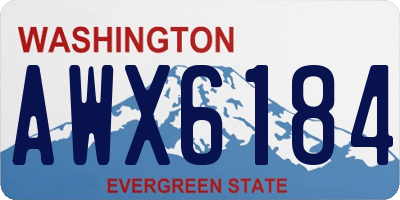 WA license plate AWX6184
