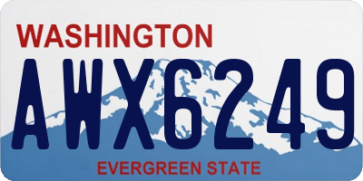 WA license plate AWX6249