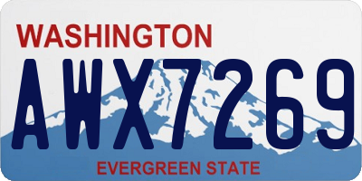 WA license plate AWX7269