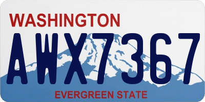 WA license plate AWX7367