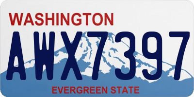 WA license plate AWX7397