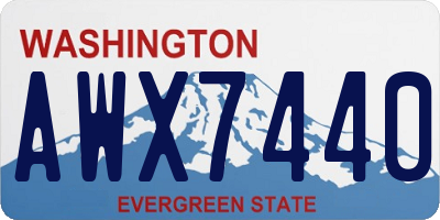 WA license plate AWX7440