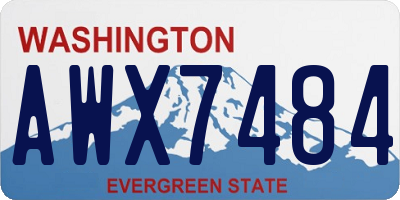 WA license plate AWX7484