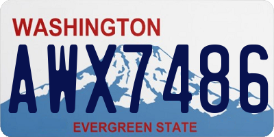 WA license plate AWX7486