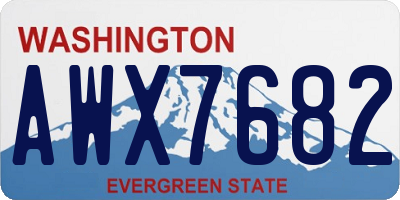 WA license plate AWX7682