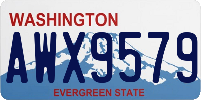 WA license plate AWX9579