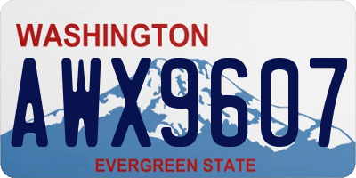 WA license plate AWX9607