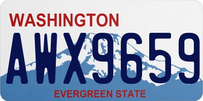 WA license plate AWX9659