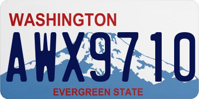 WA license plate AWX9710