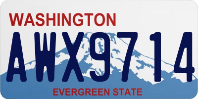 WA license plate AWX9714
