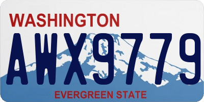 WA license plate AWX9779