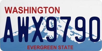 WA license plate AWX9790